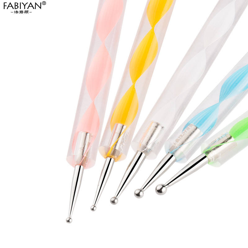 8/20kom Nail Art Kist Dizajn Tip Slikanje Crtanje Rezbarenje Dotting Pen FlatFan Liner Akrilni gel UV lak Alat Manikura