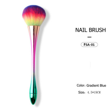 6 στυλ Nail Art Dust Brush For Manicure Beauty Brush Blush Powder brushes Fashion Gel Nail Accessories Nail Material Tools