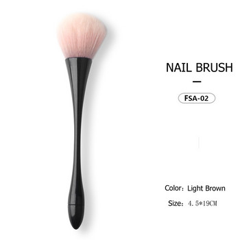 6 στυλ Nail Art Dust Brush For Manicure Beauty Brush Blush Powder brushes Fashion Gel Nail Accessories Nail Material Tools