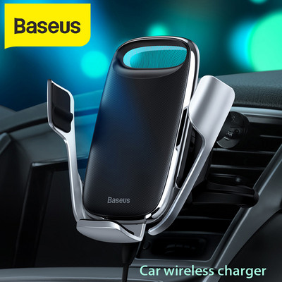 Baseus 15W Car Fast Charger QI Ασύρματος φορτιστής για iPhone 11 Samsung Android Ασύρματη φόρτιση Βάση τηλεφώνου αυτοκινήτου Βάση αυτοκινήτου