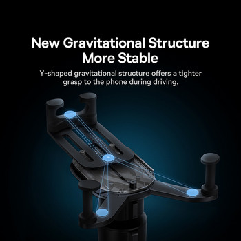 Държач за автомобил Baseus Gravity Auto Restorable in Car Air Vent Силиконова стойка за iPhone 14 Xiaomi Samsung Car Mobile Support