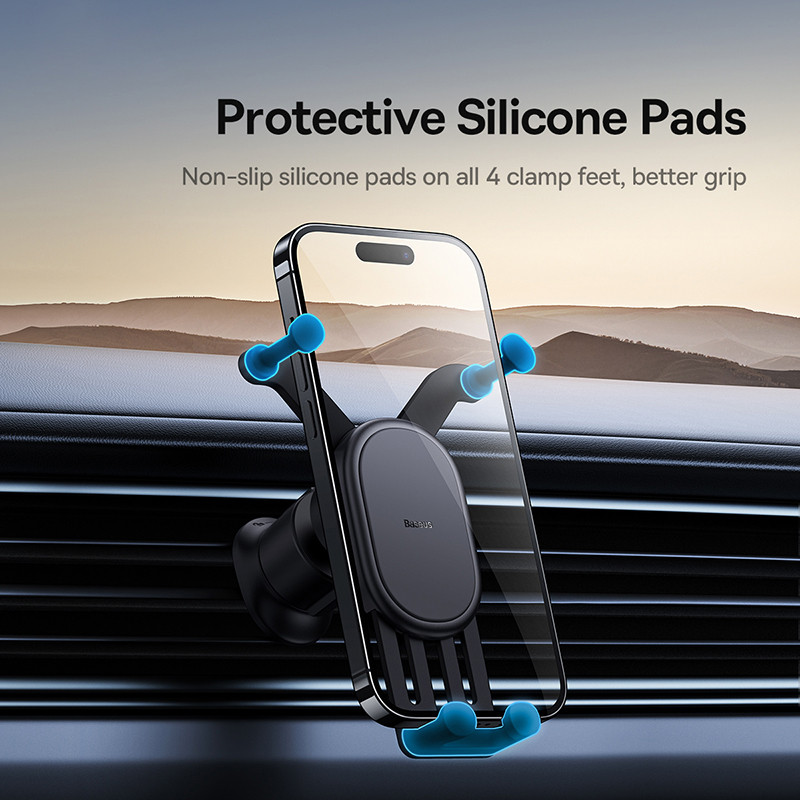 Baseus držač za telefon u automobilu Gravity Auto Restorable in Car Air Vent Silikonski stalak za iPhone 14 Xiaomi Samsung Car Mobile Support