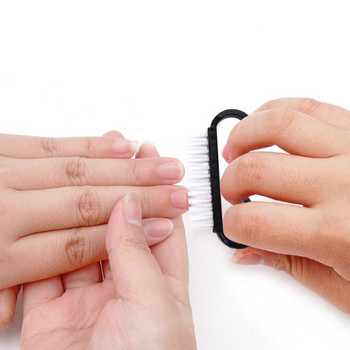 Горна почистваща четка за нокти Nail Art Пластмаса Мека премахване на прах Грижа за пръстите UV гел Маникюр Педикюр Инструмент Четки за грим Скраб