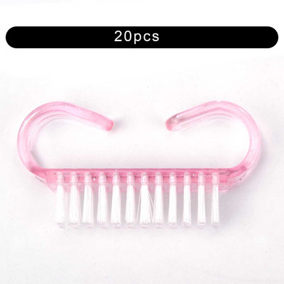 Gornja četkica za čišćenje noktiju Nail Art Plastika Meka Uklanjanje prašine Njega prstiju UV gel Alat za manikuru Pedikura Četke za šminkanje Ribanje