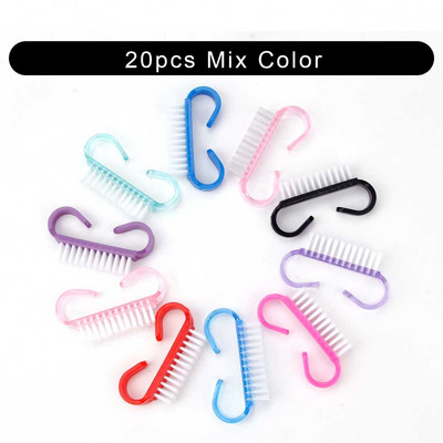 Gornja četkica za čišćenje noktiju Nail Art Plastika Meka Uklanjanje prašine Njega prstiju UV gel Alat za manikuru Pedikura Četke za šminkanje Ribanje