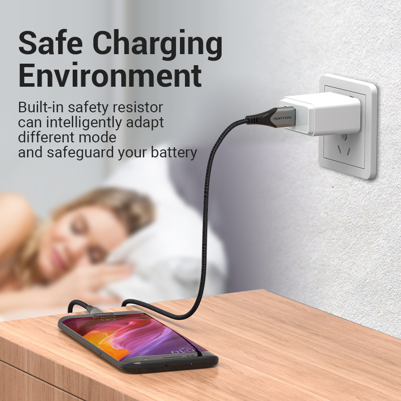 Vention 3A obojstranný kábel Micro USB Nylon s rýchlym nabíjaním pre Samsung Xiaomi HTC LG USB nabíjačka dátový kábel kábel mobilného telefónu