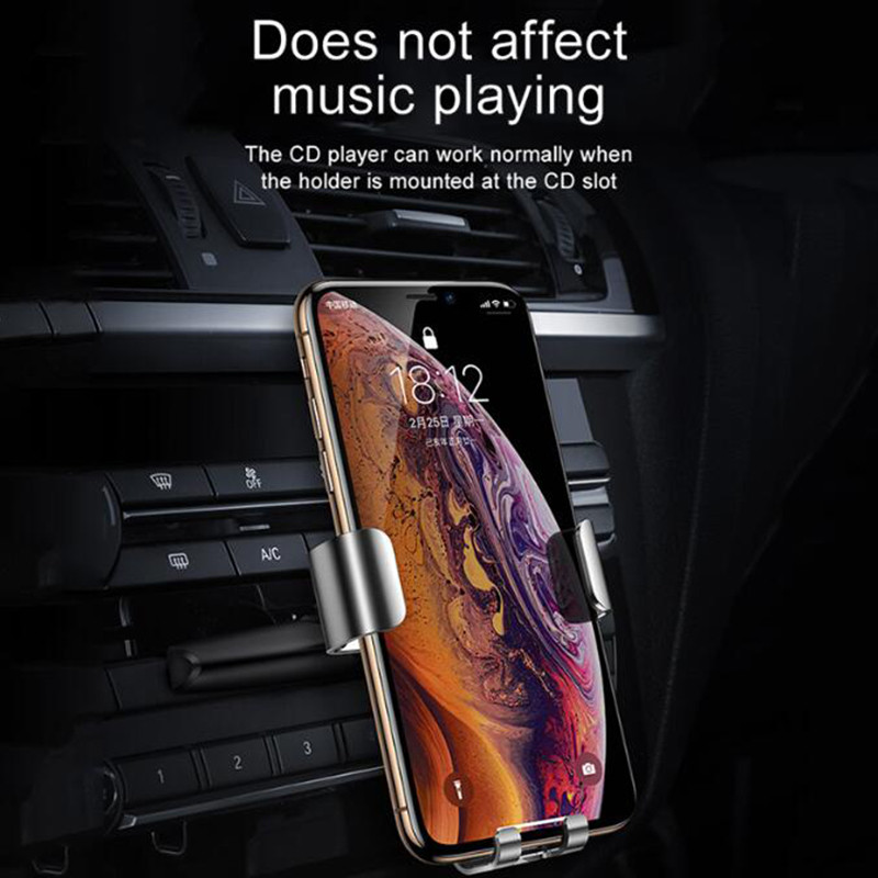Βάση τηλεφώνου Baseus Gravity Car για iPhone 13 12 14 XS Samsung S9 Universal σε υποδοχή CD Στήριγμα αυτοκινήτου για βάση στήριξης κινητού τηλεφώνου