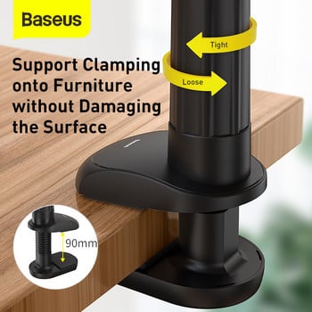 Baseus Rotary Adjustment Lazy Holder Universal Desktop Bedside Stand for iPad Mobile Phone 4.7-12.9 inches Настолен държач за телефон