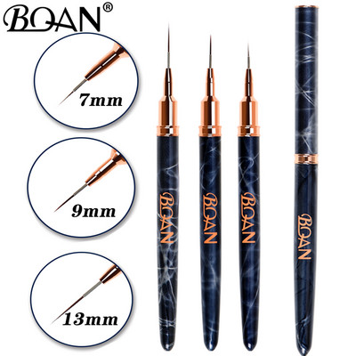 BQAN 3PCS Nail Art Liner Pintslid Geel-küünehari Geel-küünelakk Maalimispintsel Nail Art Design Pintsli pliiats Joonistuspliiats geeli jaoks