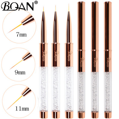 BQAN 3PCS Nail Art Liner Kist Četkica za geliranje Nokti Kist za slikanje gela za nokte Nail Art Design Brush Pen Set Olovka za crtanje za gel