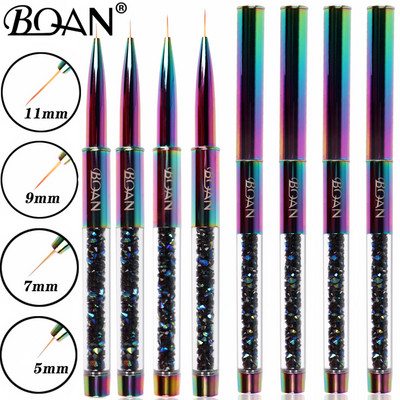 BQAN 3PCS Nail Art Liner Kist Četkica za geliranje Nokti Kist za slikanje gela za nokte Nail Art Design Brush Pen Set Olovka za crtanje za gel