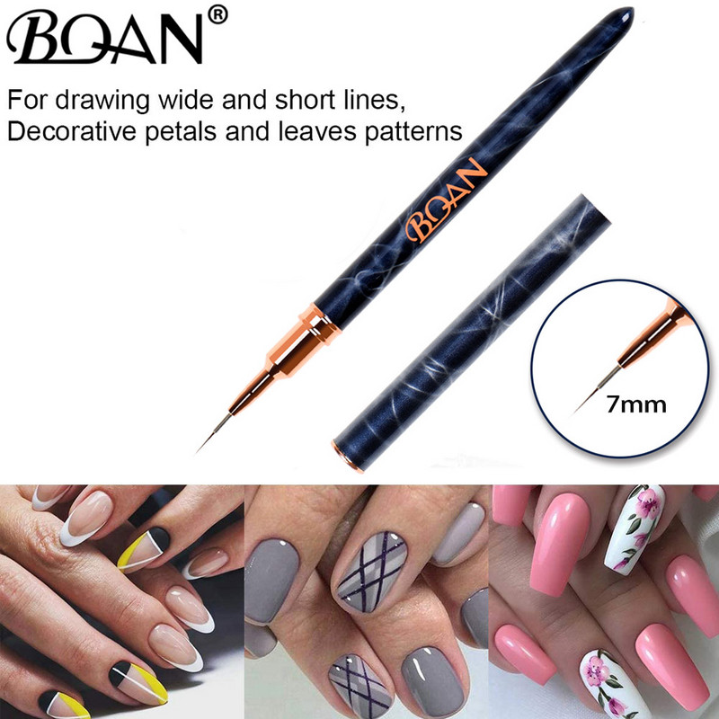 BQAN 3PCS Nail Art Liner Kist Četkica za geliranje Nokti Kist za slikanje gela za nokte Nail Art Design Brush Pen Set Olovka za crtanje za gel
