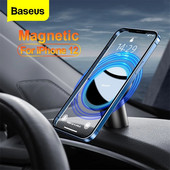 Baseus magnetski držač za telefon u automobilu za seriju iPhone 12, držač stalka za telefon, ventilacijski otvor u automobilu, pametni telefon, podrška za rotaciju od 360, nosač sa kopčom