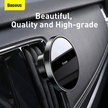 Baseus Magnetic Car Phone Holder for iPhone 12 Phone Stand Holder Car Air Vent Smartphone 360 Rotation Support Clip Mount