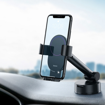 Baseus Gravity autós tartó szívótalppal, állítható univerzális autós telefonállvánnyal 4,7-6,5 hüvelykes mobiltelefonhoz iPhone-hoz