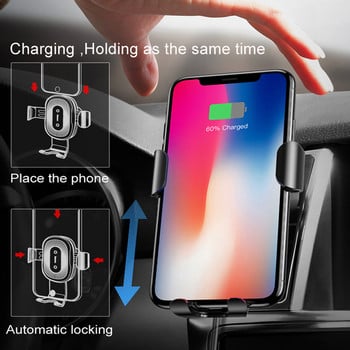 Baseus Qi Car Wireless Charger за iPhone X XR 8 Samsung Galaxy S9 S8 държач за мобилен телефон бързо безжично зарядно устройство Car Charger