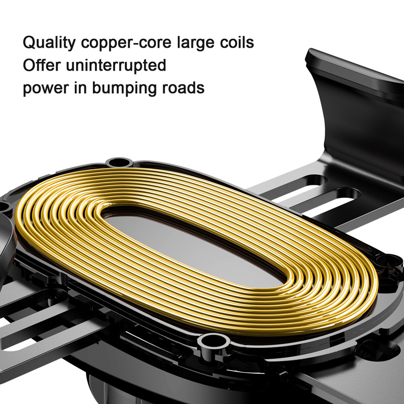 Baseus Qi automobilinis belaidis įkroviklis skirtas iPhone X XR 8 Samsung Galaxy S9 S8 mobiliojo telefono laikiklis greitas belaidis įkroviklis automobilinis įkroviklis