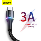 Baseus Micro USB Cable 3A Fast Charging Charger Microusb Cable for Samsung Xiaomi Redmi 4 Note 5 Pro Cables Mobile Phone Android