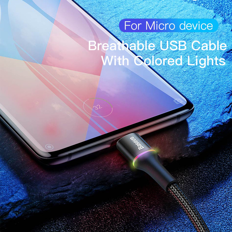 Baseus Micro USB Cable 3A Fast Charging Charger Microusb Cable for Samsung Xiaomi Redmi 4 Note 5 Pro Cables Mobile Phone Android