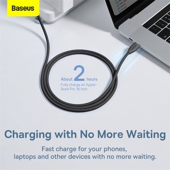 Baseus Liquid Silica Gel USB C към Type C кабел за Samsung S20 PD 100W кабел за MacBook iPad Pro Quick Charge 4.0 USB-C кабел