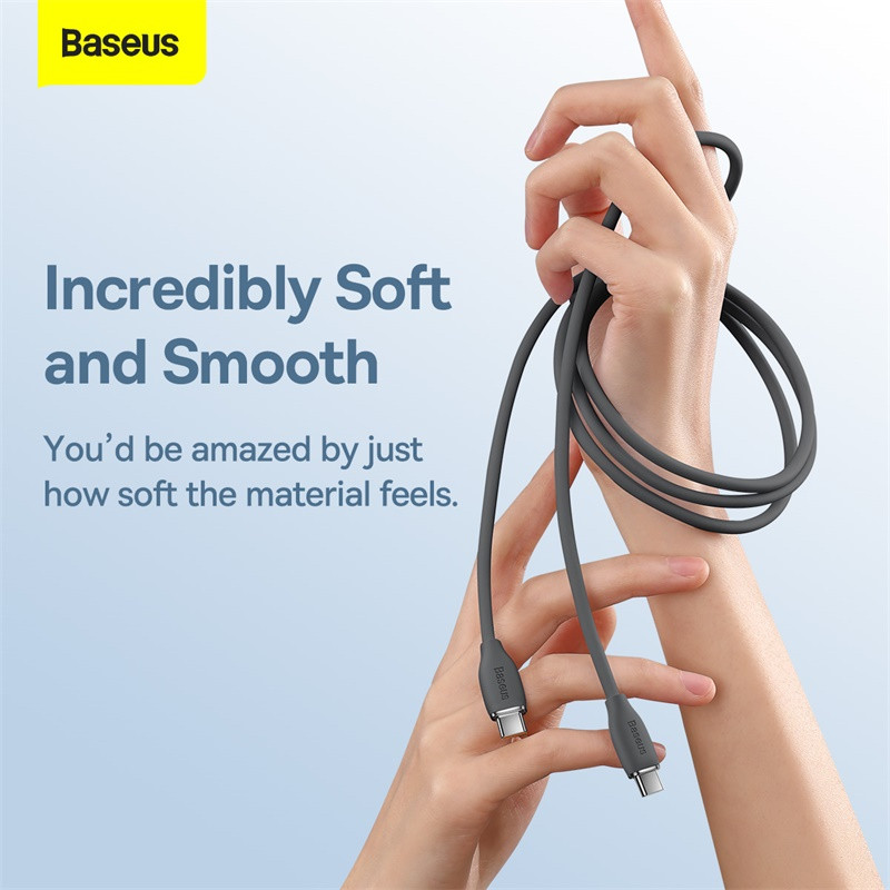 Baseus Liquid Silica Gel USB C σε Type C Καλώδιο για Samsung S20 PD 100W Καλώδιο για MacBook iPad Pro Quick Charge 4.0 Καλώδιο USB-C