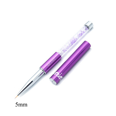 AKiHi 5-20mm Nail Art Line Festőecsetek Kristály Akril Vékony Bélés Rajztoll Manikűr Eszközök UV Gél