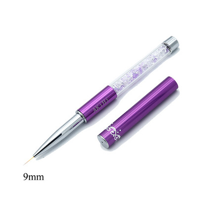 AKiHi 5-20mm Nail Art Line Festőecsetek Kristály Akril Vékony Bélés Rajztoll Manikűr Eszközök UV Gél