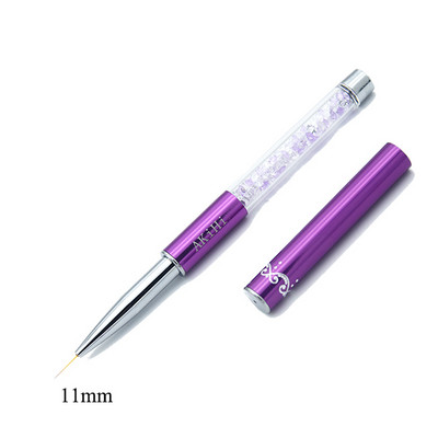 AKiHi 5-20mm Nail Art Line Festőecsetek Kristály Akril Vékony Bélés Rajztoll Manikűr Eszközök UV Gél