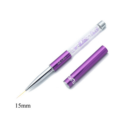 AKiHi 5-20mm Nail Art Line Festőecsetek Kristály Akril Vékony Bélés Rajztoll Manikűr Eszközök UV Gél