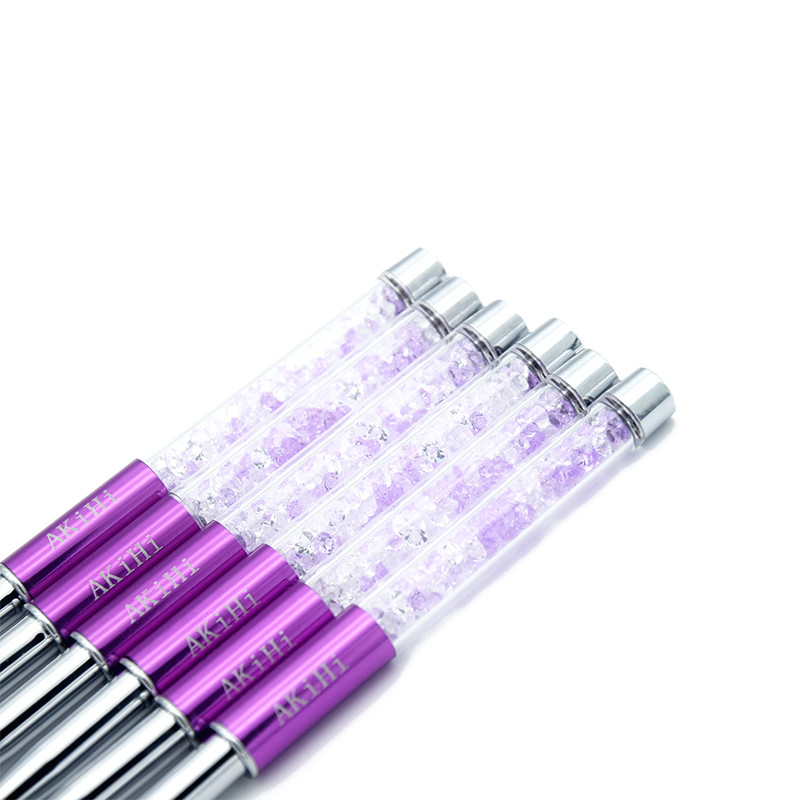 AKiHi 5-20mm Nail Art Line Festőecsetek Kristály Akril Vékony Bélés Rajztoll Manikűr Eszközök UV Gél