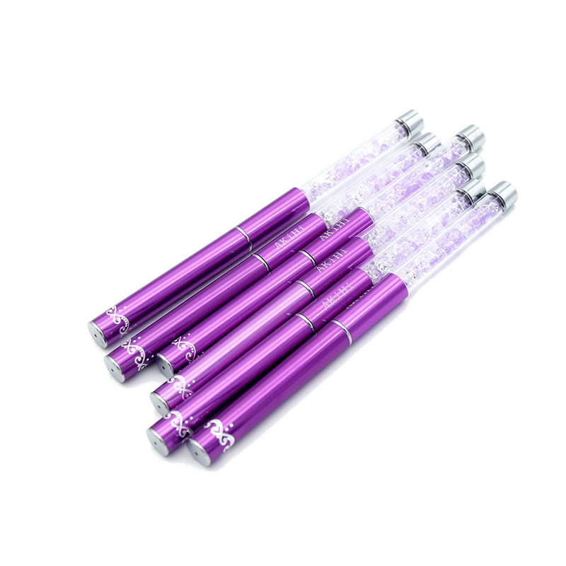 AKiHi 5-20mm Nail Art Line Festőecsetek Kristály Akril Vékony Bélés Rajztoll Manikűr Eszközök UV Gél