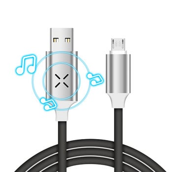 ANMONE Светещ гласов контрол USB кабел тип C Micro USB кабел за зарядно устройство за телефон Кабел за зарядно устройство за кола Телефонни аксесоари