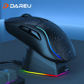 DAREU PC gaming miš Tri-mode Connect Bluetooth žičani 2.4G bežični miševi s bazom za punjenje KBS tipke Mous za prijenosna računala