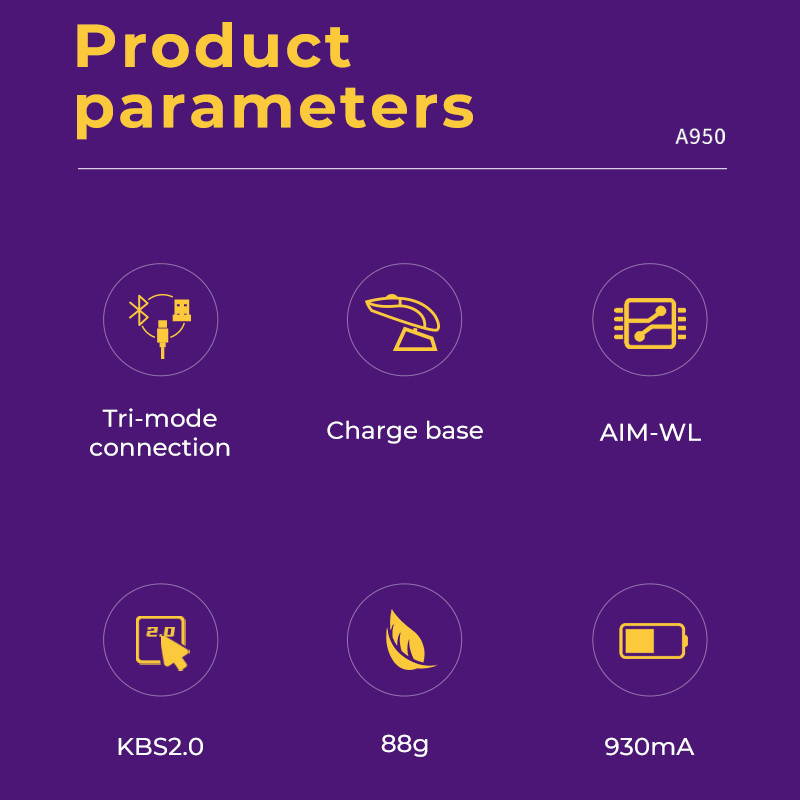 DAREU PC gaming miš Tri-mode Connect Bluetooth žičani 2.4G bežični miševi s bazom za punjenje KBS tipke Mous za prijenosna računala