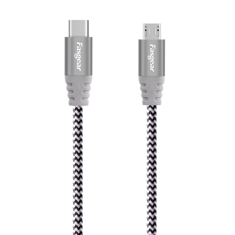 Καλώδιο Fasgear USB C σε Micro USB Nylon Braided Charger 3A Καλώδιο USB για κινητό τηλέφωνο Samsung Xiaomi Redmi Huawei Καλώδιο φόρτισης