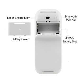 Bluetooth 4.0 Сгъваема безжична мишка Arc Touch Roller Компютър Безшумна мишка Ергономични тънки лазерни мини мишки за Microsoft Surface