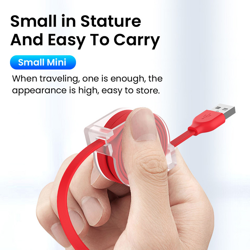 1/2m 3 u 1 USB kabel za punjenje 8 Pin/Micro USB/Type C kabel Prijenosni uvlačivi 3A kabel za brzo punjenje za iPhone 14 13 12 XS X XR