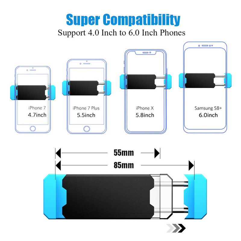 Zračni otvor Držač za telefon u automobilu za xiaomi iphone 11 12 pro max Samsung Univerzalna podrška za dodatnu opremu za automobile Pametni stalci za mobilne telefone