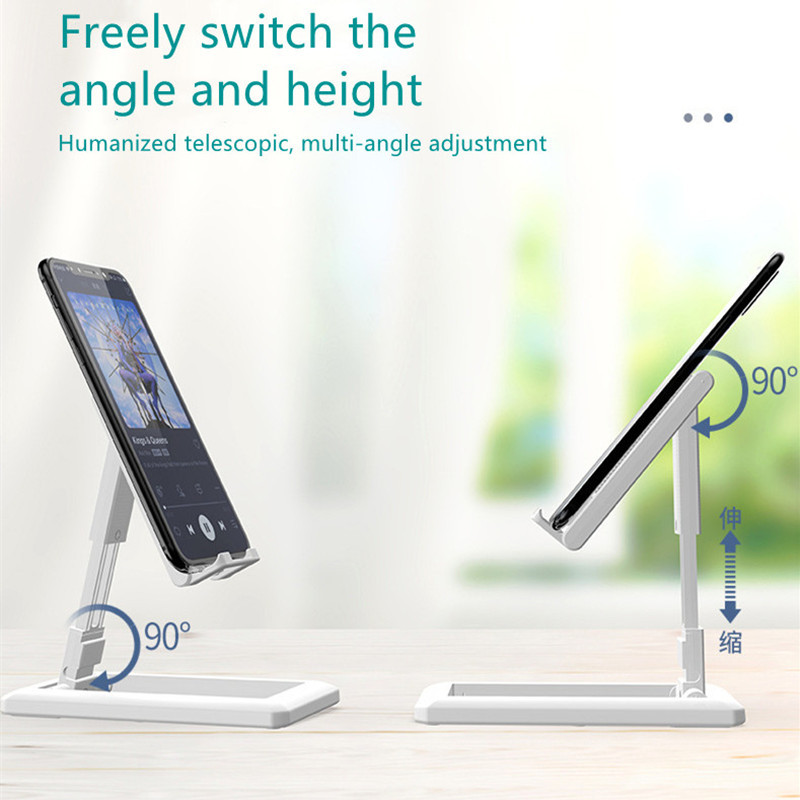 Universaalne telefonihoidja Nutitelefoni kronsteini alus, kaasaskantav painduv hoidik iPhone'i Andoridi reguleeritava laiendatava töölauahoidiku jaoks