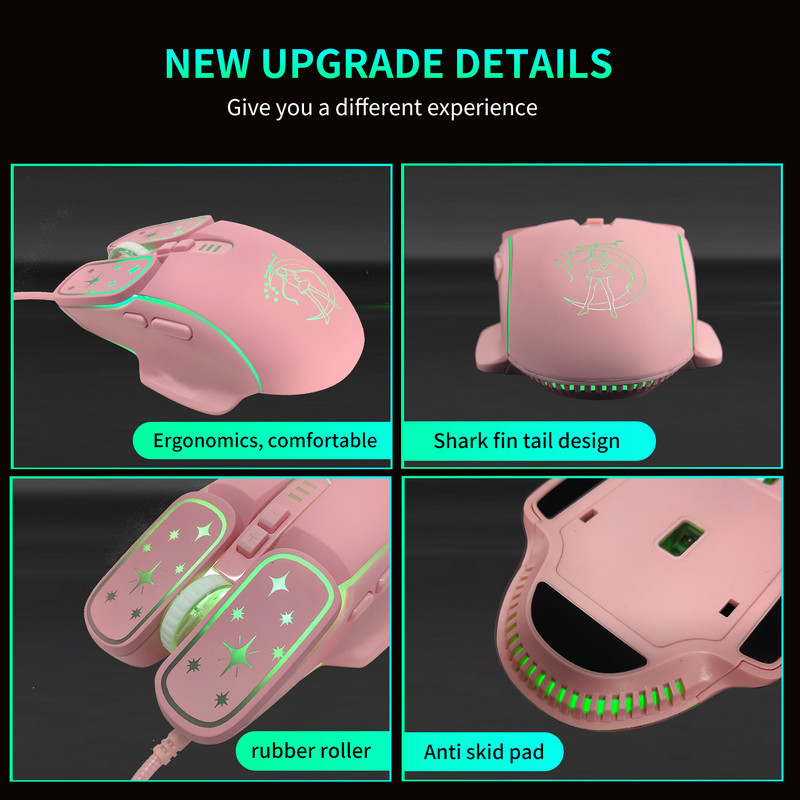 UTHAI DB71 žičani RGB 7200DPI Gaming optički miš Ergonomski miš za Apple Android Lenovo stolno računalo