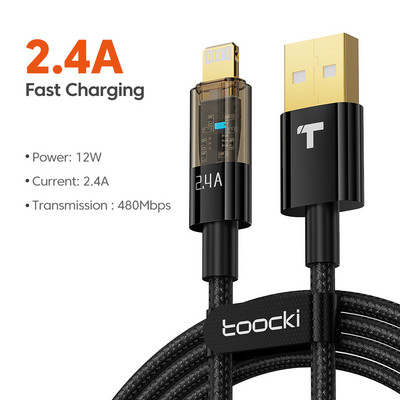 Καλώδιο USB C Toocki για iPhone 14 13 12 11 Pro Max 8 7 Plus PD 20W Fast Charger Lightning Καλώδιο για iPad Καλώδιο δεδομένων iPhone