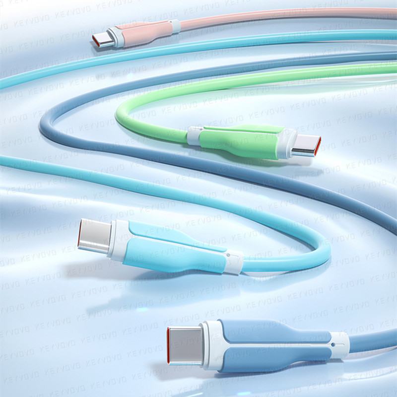 Καλώδιο USB Type C 6A για Huawei P40 P30 Mate 50 Pro 66W Υγρή Σιλικόνη Σούπερ Γρήγορη Φόρτιση Δεδομένα φορτιστή USB-C για Samsung Realme