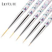 5kom akrilnih četkica za crtanje noktiju s francuskim prugama 3D vrhovi za manikuru Ultra-tanka olovka za crtanje UV gel kistovi Alati za slikanje