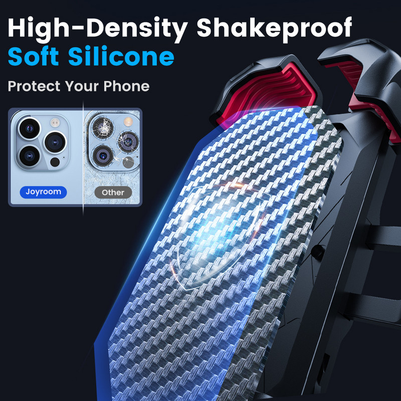 Anti-Shake velosipēda tālruņa turētājs Stabils velosipēda motocikla tālruņa stiprinājums kalnu velosipēda stūres atbalsta ierīces 4–6,8 collu viedtālrunis