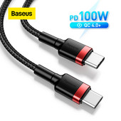 Baseus 100W USB C σε καλώδιο USB τύπου C USBC PD Καλώδιο γρήγορης φόρτισης Καλώδιο USB-C Type-c Για Xiaomi mi 10 Pro Samsung S20 Macbook iPa