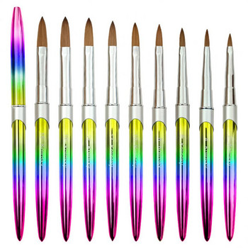 Δωρεάν αποστολή Επαγγελματικό ακρυλικό υγρό 9 μεγεθών για στυλό νυχιών Πινέλο UV Gel Nail Acrylic Powder Nail Art Brush Manicure