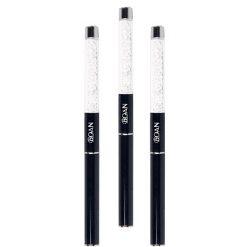 BQAN 1 PCS Crystal Handle 5mm/7mm/9mm/11mm Четка за рисуване Liner Brush Painting Pen Gel Polish Crystal Nail Art Инструменти за маникюр