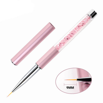 BQAN 1 db kristály fogantyú 5mm/7mm/9mm/11mm rajzecset bélés ecset festőtoll gél lakk kristály körömdíszítő manikűr eszközök