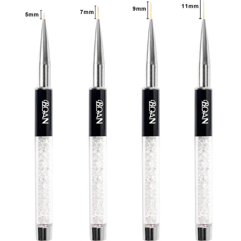 BQAN 1 db kristály fogantyú 5mm/7mm/9mm/11mm rajzecset bélés ecset festőtoll gél lakk kristály körömdíszítő manikűr eszközök