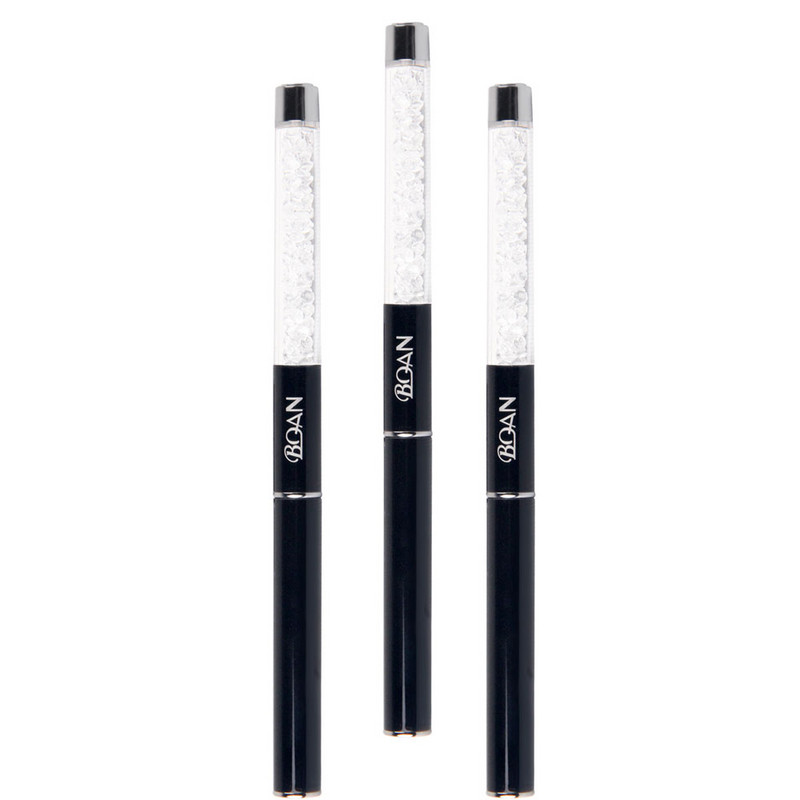 BQAN 1 db kristály fogantyú 5mm/7mm/9mm/11mm rajzecset bélés ecset festőtoll gél lakk kristály körömdíszítő manikűr eszközök